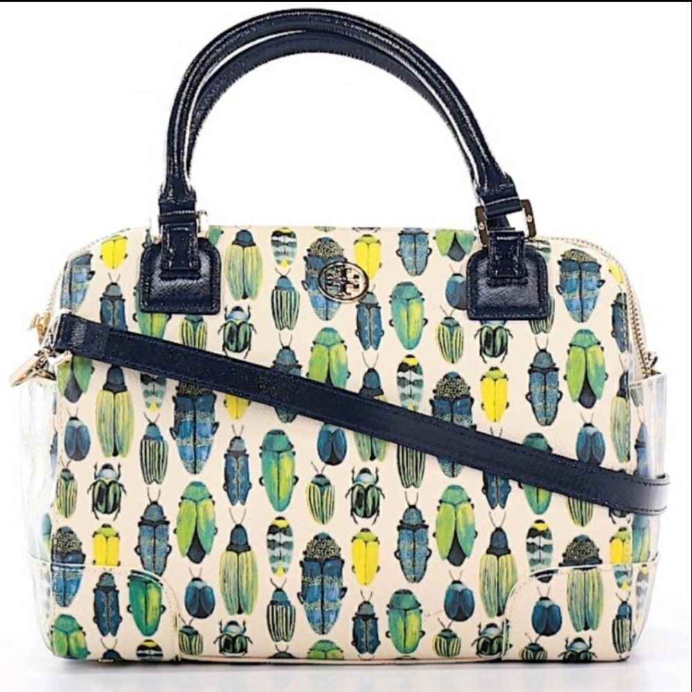 Tory Burch Robinson Beetle Purse Middy Satchel